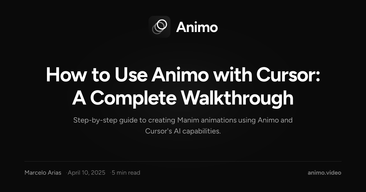 How to Use Animo with Cursor: A Complete Walkthrough | Animo